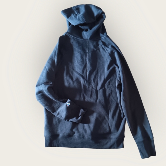 CHAMPION MEN'S SIZE SMALL BLACK HOODED FRONT ZIPPER POCKET SWEATSHIRT. - Picture 4 of 4